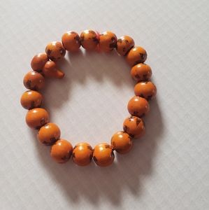 Orange Asian Beaded Bracelet